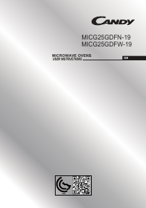 Bruksanvisning Candy MICG 25GD FN-19 Mikrovågsugn