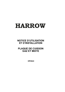 Mode d’emploi Harrow HP4G/2 Table de cuisson
