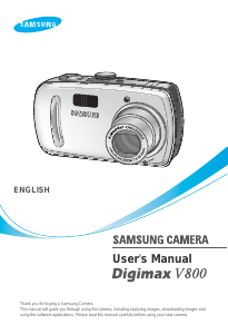 Bruksanvisning Samsung Digimax V800 Digitalkamera