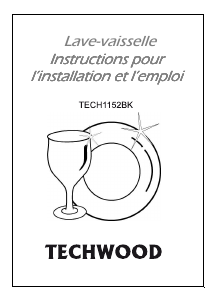 Mode d’emploi Techwood TECH1152BK Lave-vaisselle