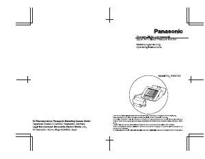Manual Panasonic EW-3122 Blood Pressure Monitor