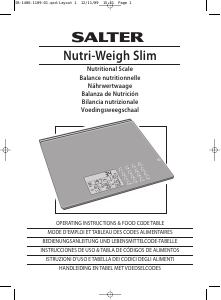 Handleiding Salter 1406 Nutri-Weigh Slim Weegschaal