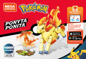 Handleiding Mega Construx set GKY86 Pokemon Ponyta