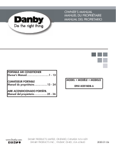 Manual de uso Danby DPA140E1BDB-6 Aire acondicionado