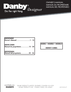 Handleiding Danby DDMW1125BBS Magnetron