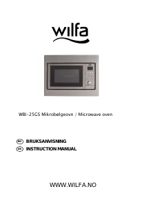 Bruksanvisning Wilfa WBI-25GS Mikrovågsugn