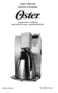 Manual Oster BVSTPSTX95-033 Coffee Machine