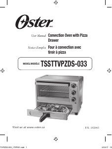 Manual Oster TSSTTVPZDS-033 Oven