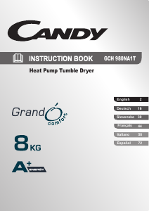 Handleiding Candy GCH 980 NA1T Wasdroger