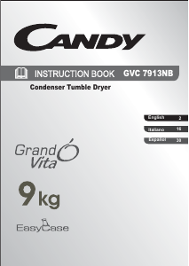 Manual de uso Candy GVC 7913 NB Secadora