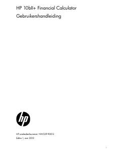 Handleiding HP 10bII+ Rekenmachine