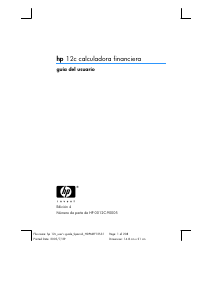 Manual de uso HP 12c Calculadora