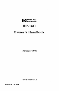 Manual HP 15c Calculator