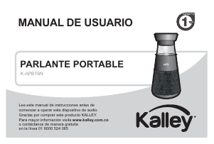 Manual de uso Kalley K-APBT6N Altavoz