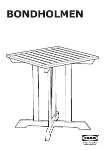 Посібник IKEA BONDHOLMEN (65x65) Садовий столик