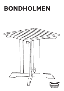 Brugsanvisning IKEA BONDHOLMEN (65x65) Havebord