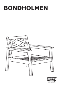 Kullanım kılavuzu IKEA BONDHOLMEN Bahçe sandalye