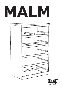 Priročnik IKEA MALM (80x48x123) Predalnik
