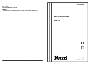 Handleiding FERM PSM1001 Vlakschuurmachine