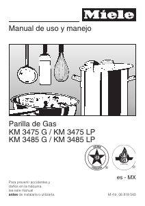Manual de uso Miele KM 3485 LP Placa