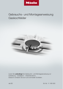 Bedienungsanleitung Miele KM 3054-1 Kochfeld