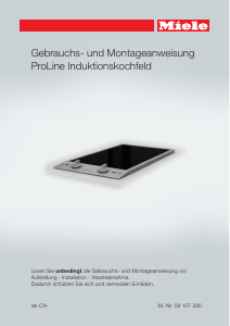 Bedienungsanleitung Miele CSDA 1020 EDST Kochfeld
