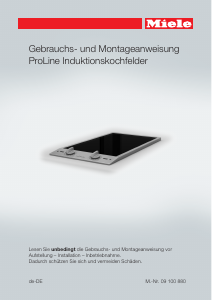 Bedienungsanleitung Miele CSDA 1010 EDST Kochfeld