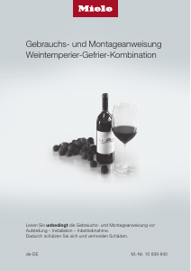 Bedienungsanleitung Miele KWNS 28462 E ed/cs Weinklimaschrank