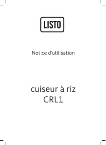 Mode d’emploi Listo CR L1 Cuiseur à riz