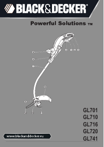 Manual Black and Decker GL701 Aparador de relva