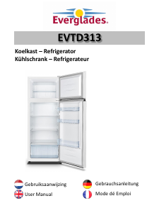 Mode d’emploi Everglades EVTD313 Réfrigérateur combiné