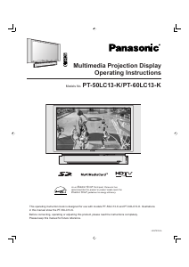 Bruksanvisning Panasonic PT-50LC13K TV