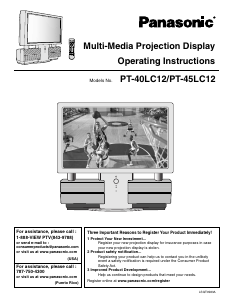 Bruksanvisning Panasonic PT-40LC12 TV