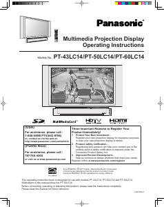 Bruksanvisning Panasonic PT-60LC14 TV