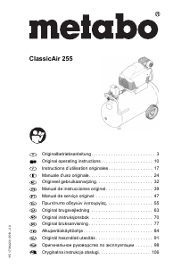 Brugsanvisning Metabo ClassicAir 255 Kompressor