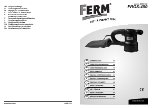 Manuale FERM ESM1008 Levigatrice rotoorbitale