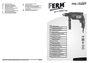 Instrukcja FERM PDM1002 Wiertarka udarowa