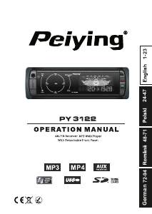 Instrukcja Peiying PY-3122 Radio samochodowe