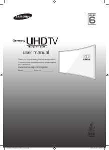 Bruksanvisning Samsung UE55JU6500 LED TV