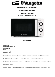 Manual Orbegozo MIG 2130 Micro-onda