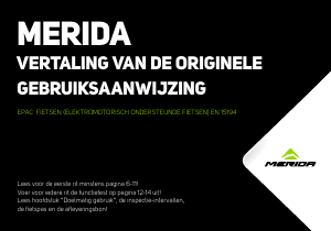 Handleiding Merida E-spresso 900 Elektrische fiets