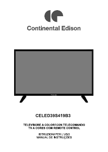 Manual Continental Edison CELED39S419B3 Televisor LED