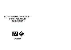 Mode d’emploi FAR CG8600 Cuisinière