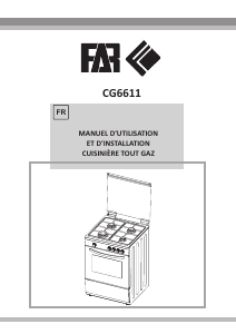 Mode d’emploi FAR CG6611 Cuisinière