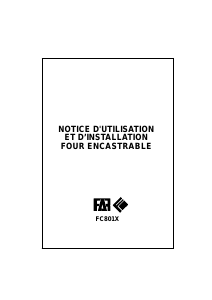 Mode d’emploi FAR FC801X Four