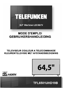 Manual Telefunken TFL6501UHD19B LED Television