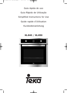 Manual Teka HL 840 Oven