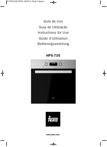 Manual Teka HPS 735 Oven