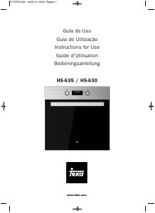 Manual Teka HS 635 Oven
