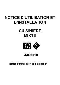 Mode d’emploi FAR CMS6510 Cuisinière